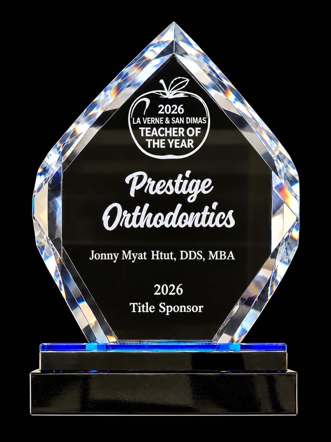 Prestige Orthodontics – Teacher of the Year Title Sponsor 2026 Prestige Orthodontics 2026 Bonita Unified School District La Verne and San Dimas Teacher of the Year title sponsor recognition